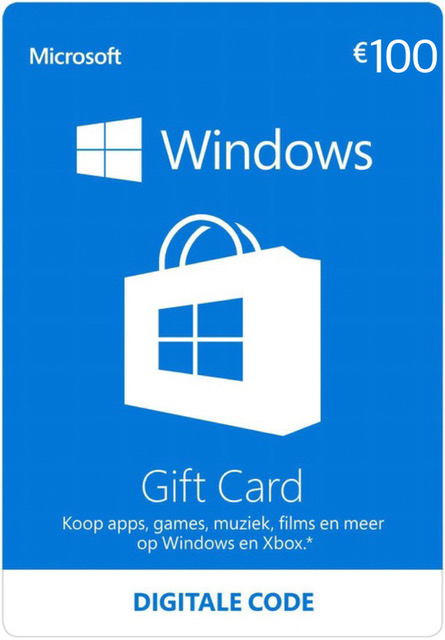 Microsoft gift cheap card 100